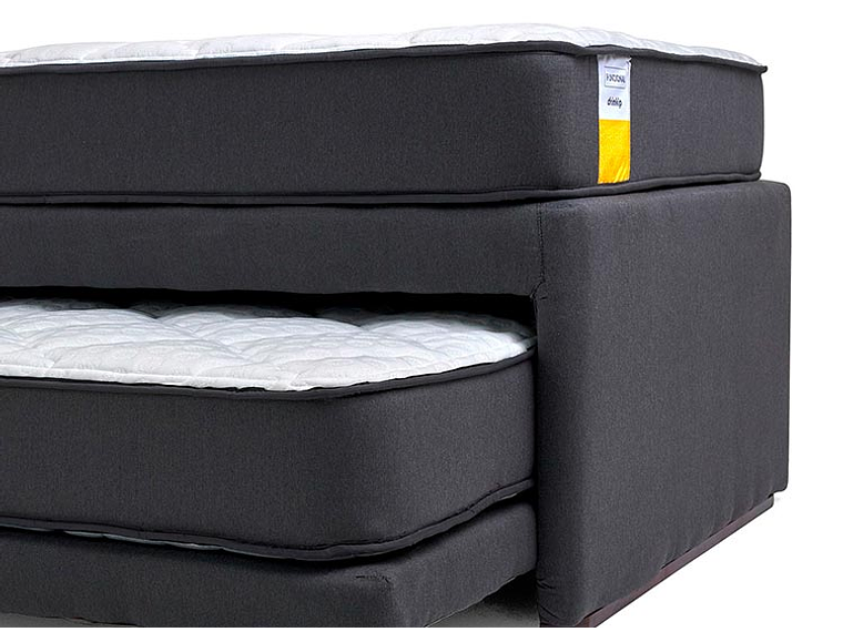 SET CAMA NIDO DRIMKIP FUNCIONAL 1 PLAZA GRIS + RESPALDO 4