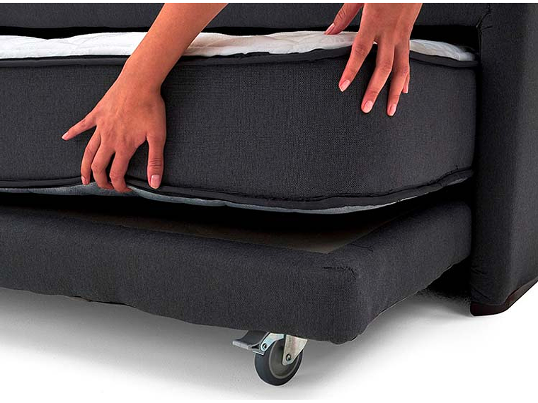 SET CAMA NIDO DRIMKIP FUNCIONAL 1 PLAZA GRIS + RESPALDO 5