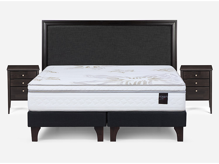 JUEGO DE DORMITORIO ROSEN CAMA EUROPEA ART 4 BD 2 PLAZAS + SET NOLITA GRAFITO 1