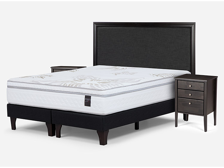 JUEGO DE DORMITORIO ROSEN CAMA EUROPEA ART 4 BD 2 PLAZAS + SET NOLITA GRAFITO 2