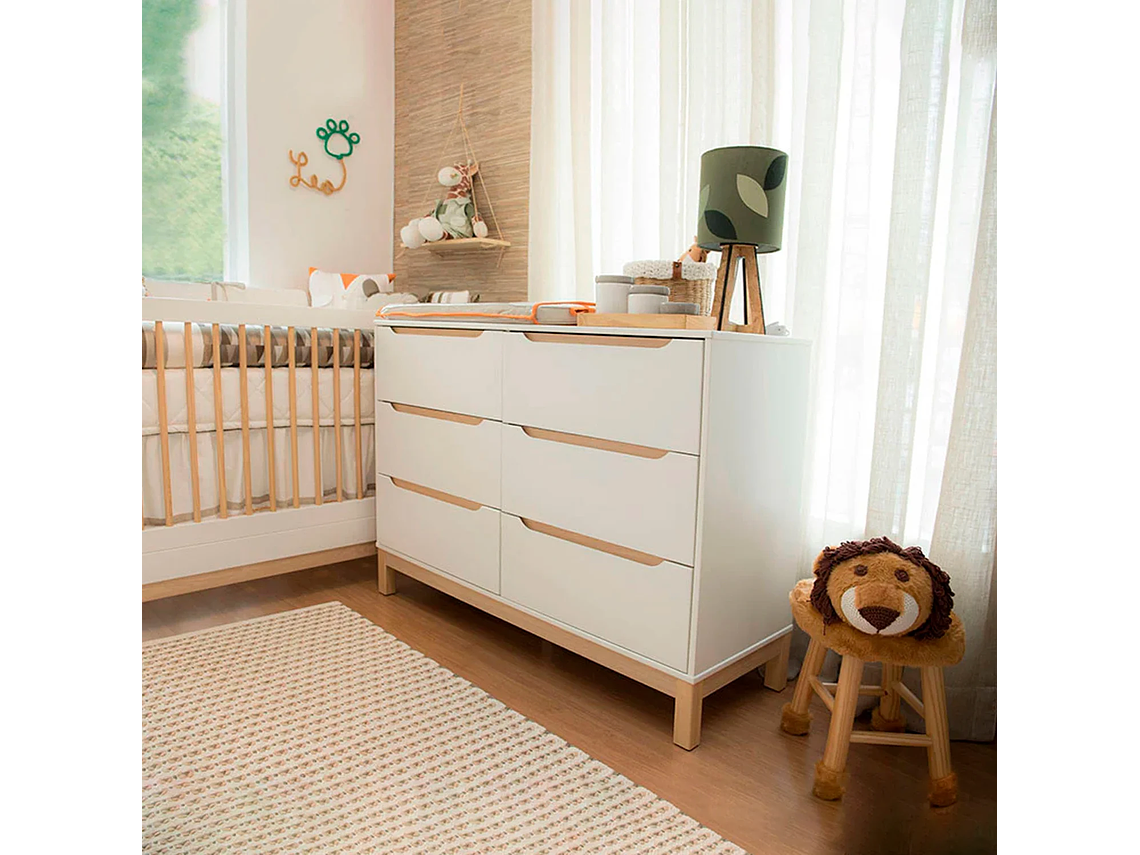 CÓMODA INFANTIL ELENA NATURA/BLANCO FORM 2