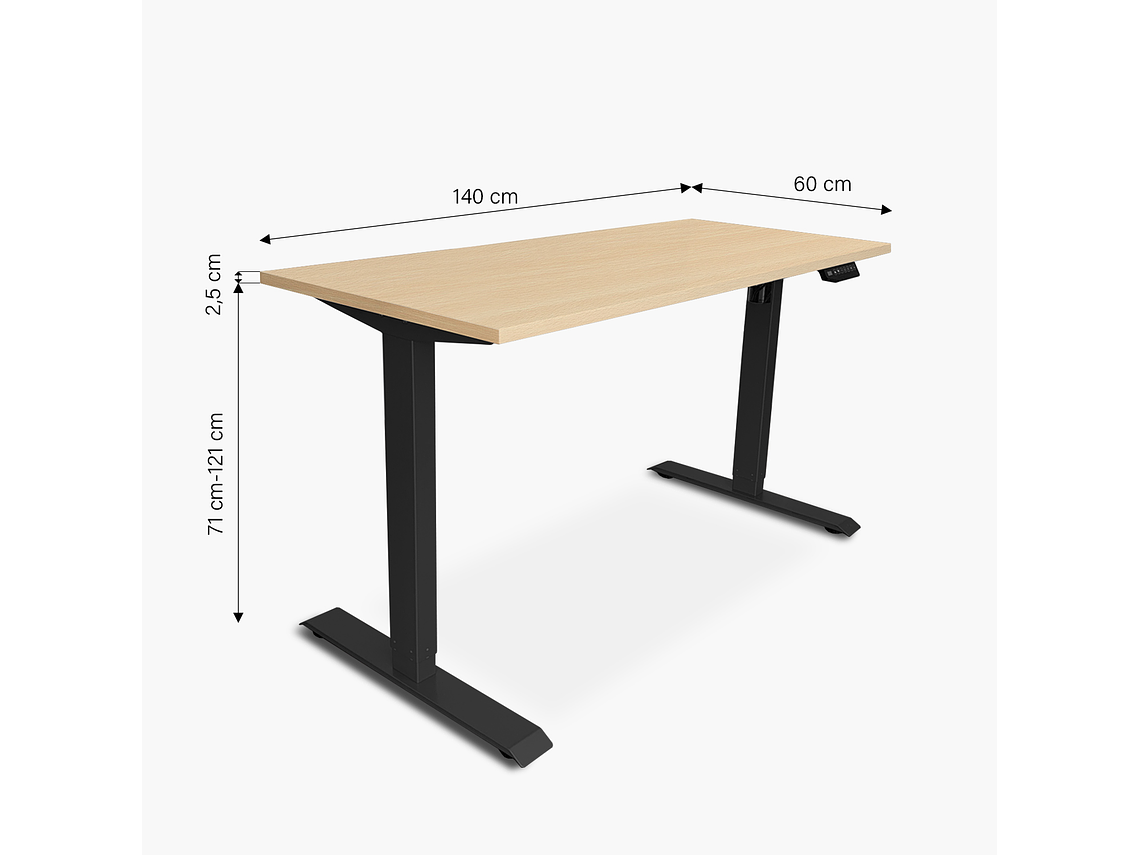 ESCRITORIO FORM OFFICE COSMO ELÉCTRICO 140X60 METAL 2
