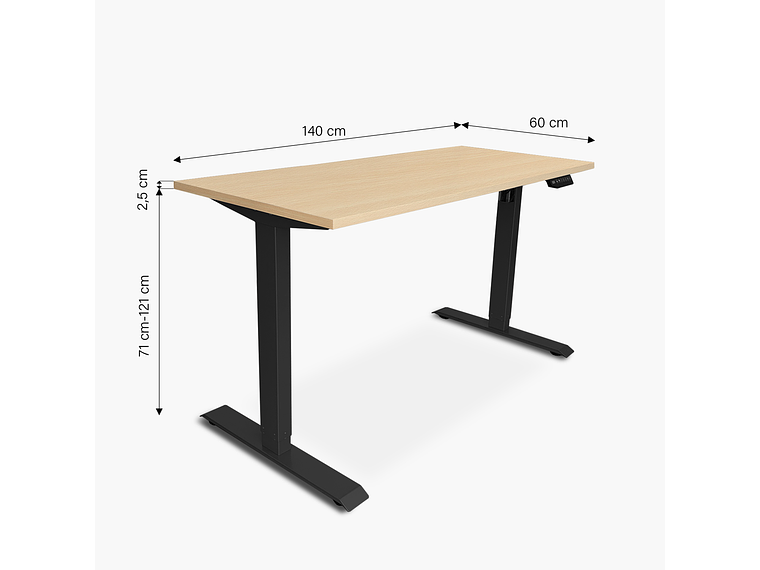 ESCRITORIO FORM OFFICE COSMO ELÉCTRICO 140X60 METAL 2