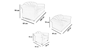 JUEGO DE LIVING ELEGANT DETAIL MARSELLA 321