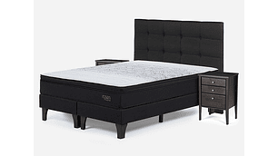 JUEGO DE DORMITORIO ROSEN CAMA EUROPEA TEMPO KING + SET ISSEY GRAFITO