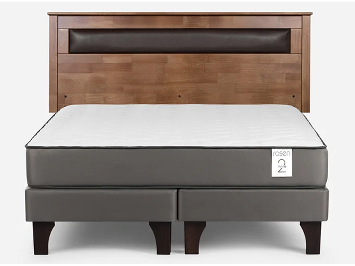 CAMA EUROPEA ROSEN NEW STYLE 2 PLUS 2PL B/D + RESPALDO FERRARA CAFÉ 1