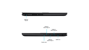 NOTEBOOK ASUS VIVOBOOK 16 INTEL CORE I7 12GB RAM 512GB SSD