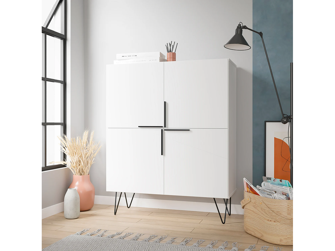 APARADOR HOGA PHOENIX BUFFET 2 PUERTAS BLANCO 6