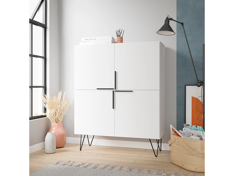 APARADOR HOGA PHOENIX BUFFET 2 PUERTAS BLANCO 6