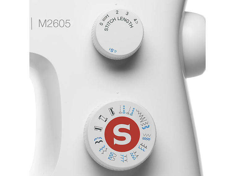 MÁQUINA DE COSER RECTA ZIG ZAG SINGER M2605 70W 4