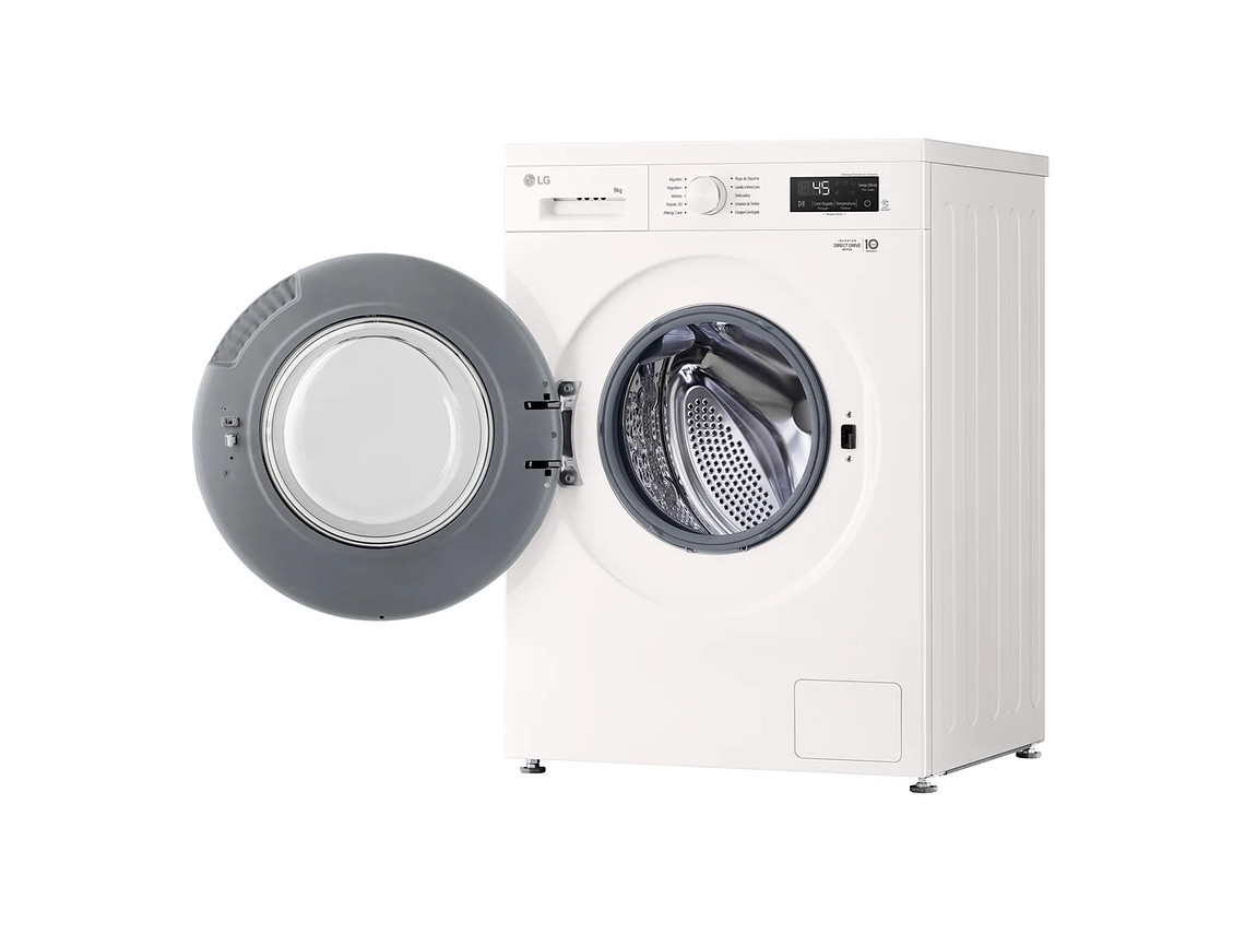 LAVADORA CARGA FRONTAL LG WM9GWVFS6 9KG BLANCO 5