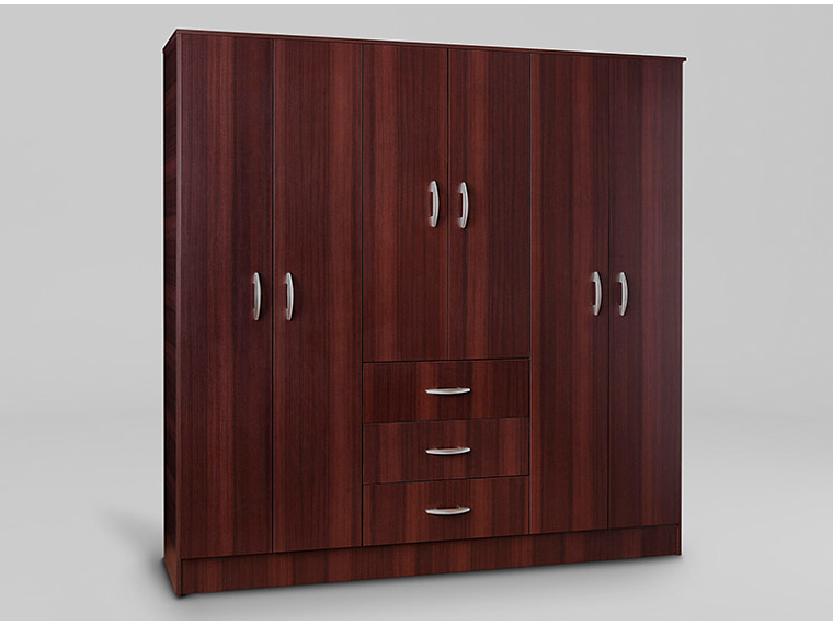 CLOSET CIC MAIPO 6 PUERTAS / 3 CAJONES 180 CM WENGUE 1