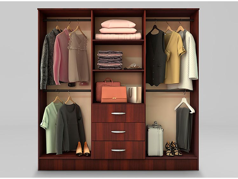 CLOSET CIC MAIPO 6 PUERTAS / 3 CAJONES 180 CM WENGUE 3