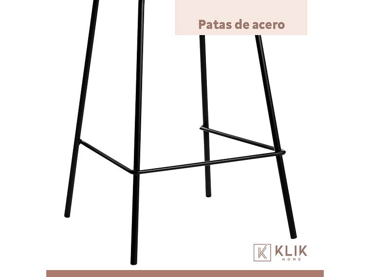 PACK DE 4 TABURETES PISO BAR TROPEA ALTO - EN COLOR NEGRO 4