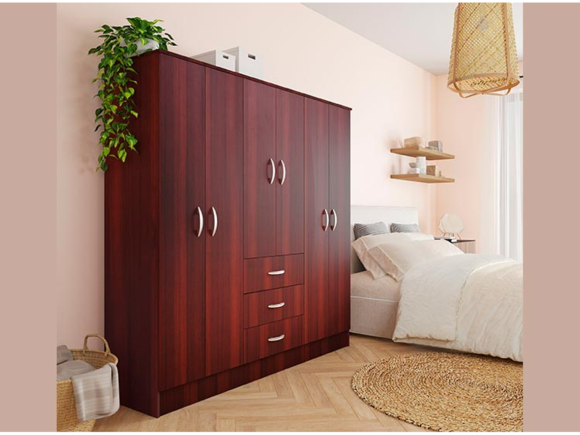 CLOSET CIC MAIPO 6 PUERTAS / 3 CAJONES 180 CM WENGUE 5