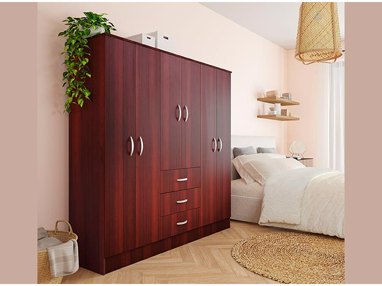 CLOSET CIC MAIPO 6 PUERTAS / 3 CAJONES 180 CM WENGUE 5