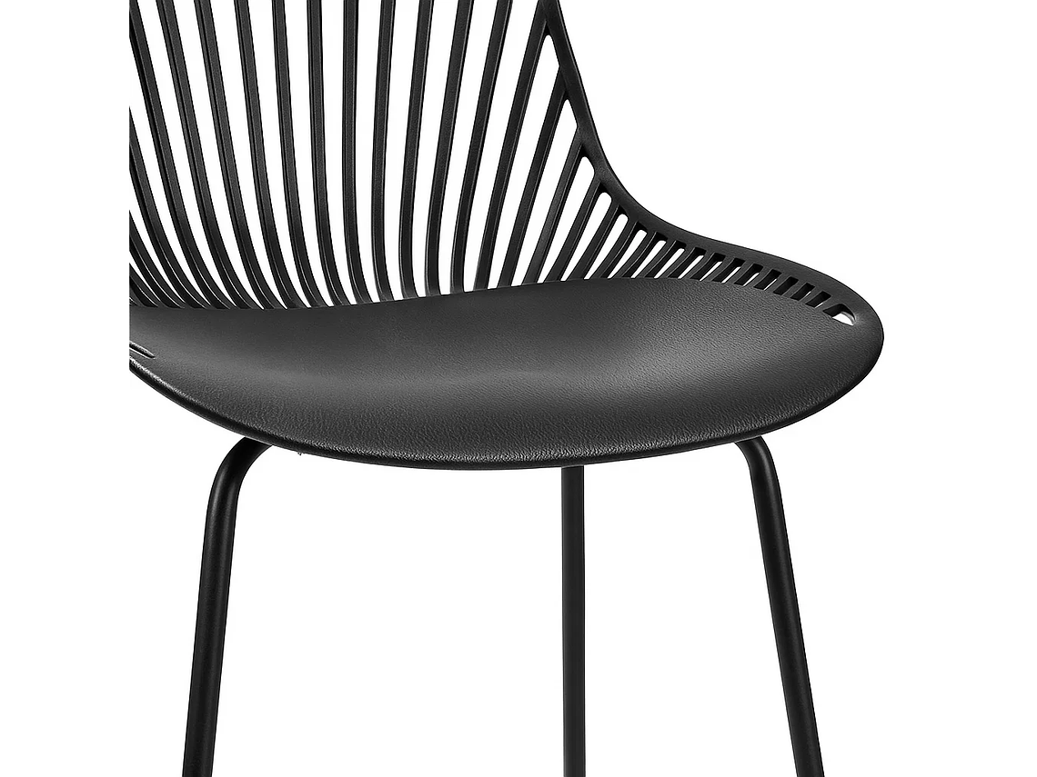 PACK DE 4 TABURETES PISO BAR TROPEA ALTO - EN COLOR NEGRO 6