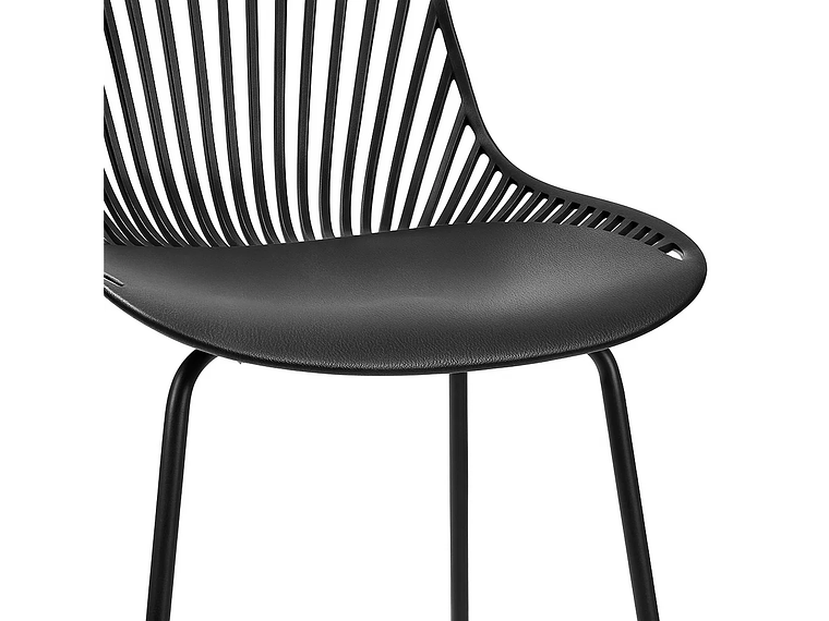 PACK DE 4 TABURETES PISO BAR TROPEA ALTO - EN COLOR NEGRO 6