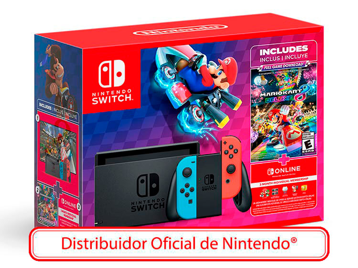 NINTENDO SWITCH 2024 + JUEGO MARIO KART 8 6