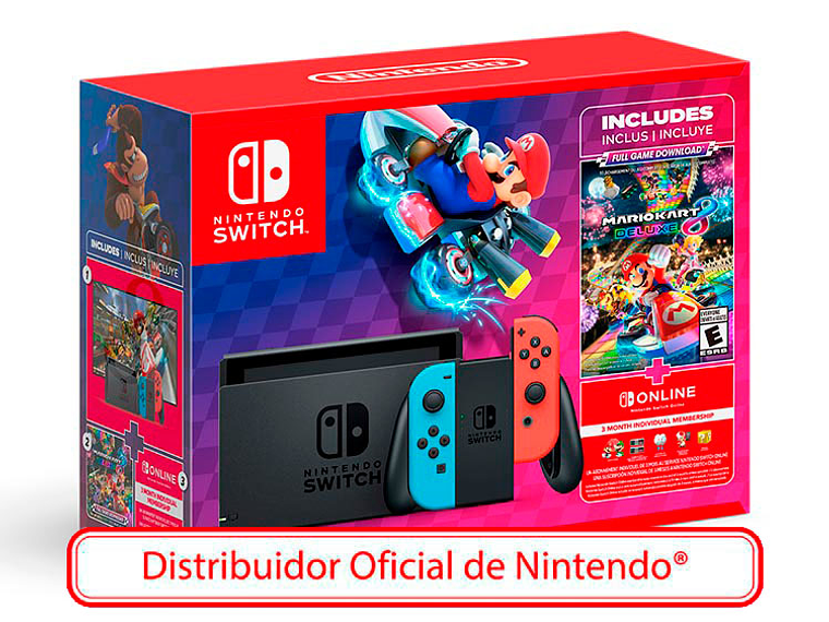 NINTENDO SWITCH 2024 + JUEGO MARIO KART 8 6