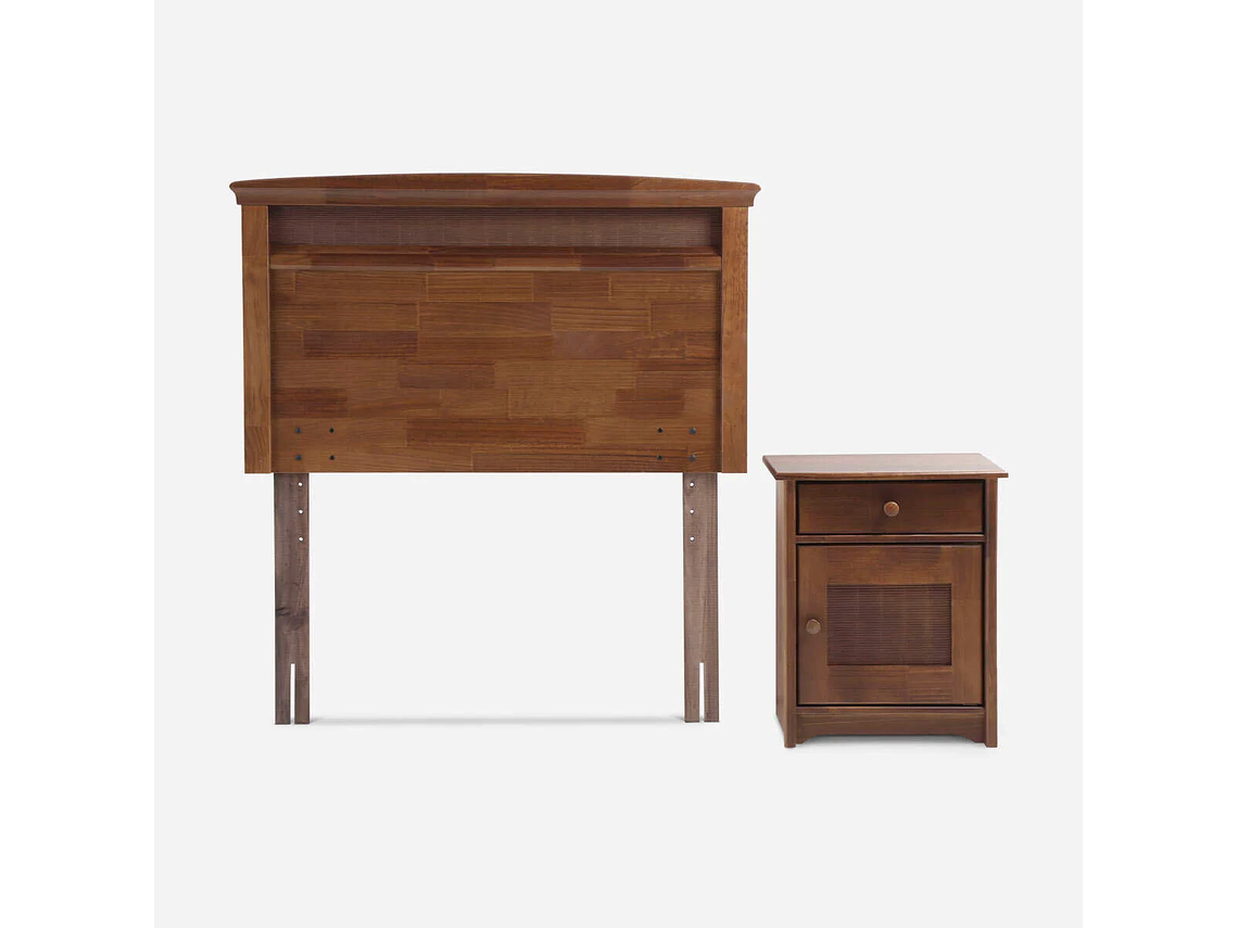 CAMA PRATTA 1 PLAZAS + MUEBLES VENETO 2