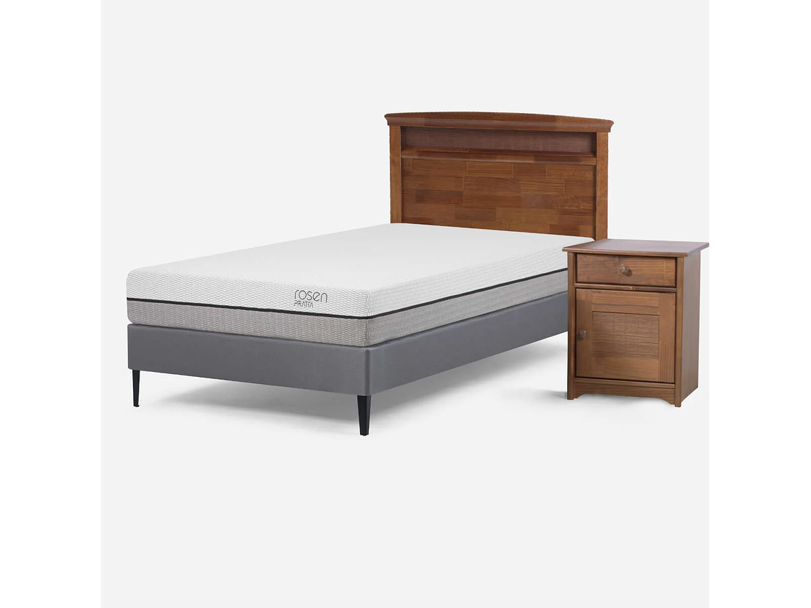 CAMA PRATTA 1 PLAZAS + MUEBLES VENETO 3