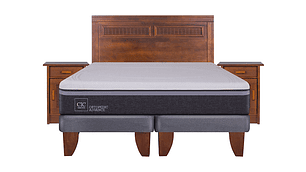 JUEGO DE DORMITORIO CIC CAMA EUROPEA ORTOPEDIC ADVANCE KING + RESPALDO + VELADORES