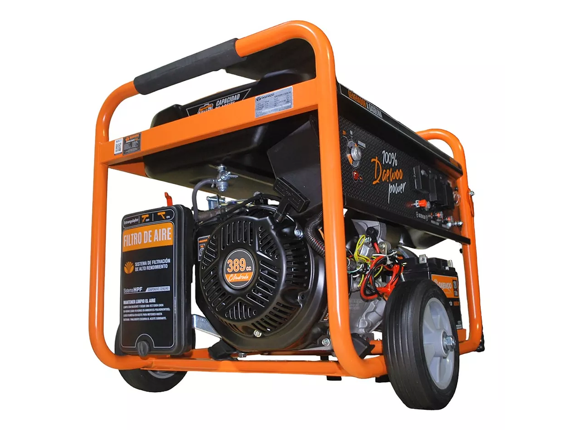 GENERADOR ELÉCTRICO A GASOLINA 5500W 13HP 4T DAEWOO GD6500E 2