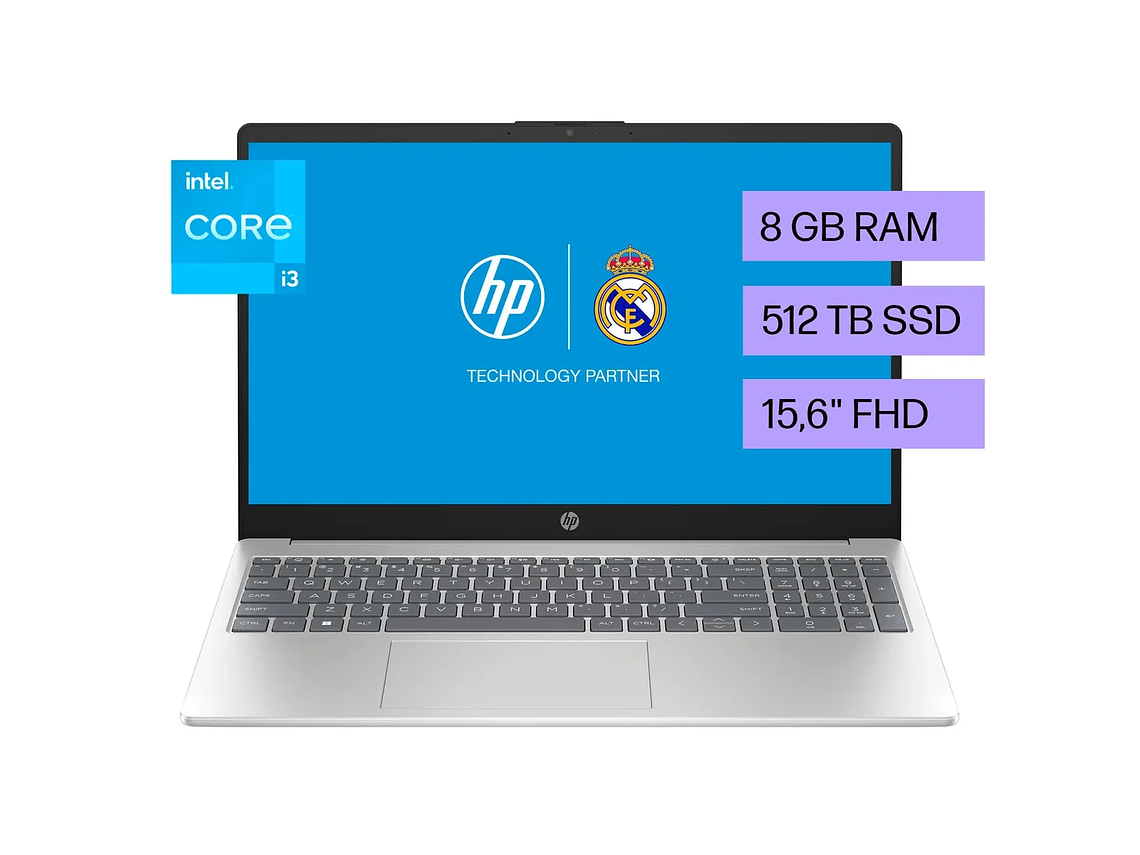 NOTEBOOK HP 15-FD0036LA INTEL CORE I3 8GB RAM 512GB SSD 6