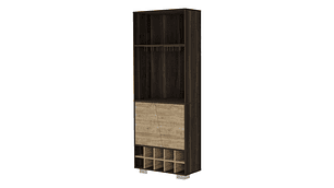 BAR FMFURNITURE ESQUINERO 10 BOTELLEROS FM 006C OSCURO CAFE