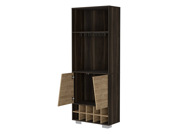 BAR FMFURNITURE ESQUINERO 10 BOTELLEROS FM 006C OSCURO CAFE 3