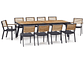JUEGO COMEDOR TERRAZA ROSEN MARASUSA 4 CUERPOS CAFE 10 PERSONAS - Miniatura 3