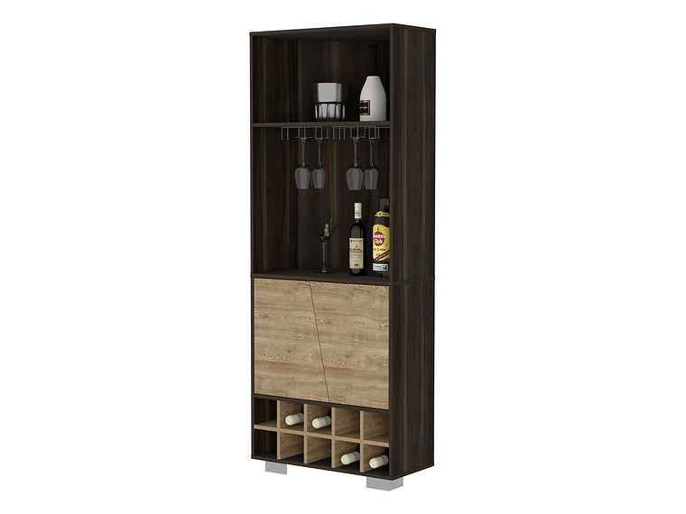 BAR FMFURNITURE ESQUINERO 10 BOTELLEROS FM 006C OSCURO CAFE 5