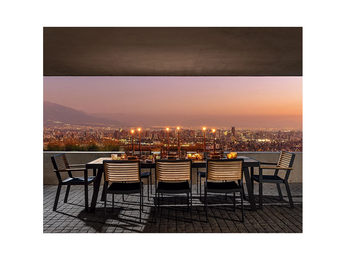 JUEGO COMEDOR TERRAZA ROSEN MARASUSA 4 CUERPOS CAFE 10 PERSONAS 5