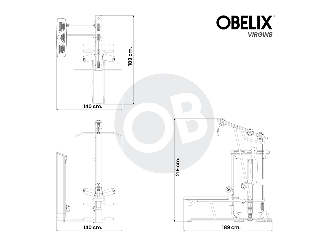 Dual Polea Alta/Remo V8 Series | Obelix 3