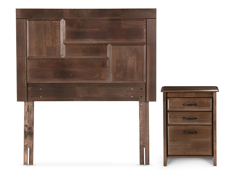 JUEGO DE DORMITORIO ROSEN CAMA BOXET UPLINE 1.5 PLAZAS + SET DOLCE 3