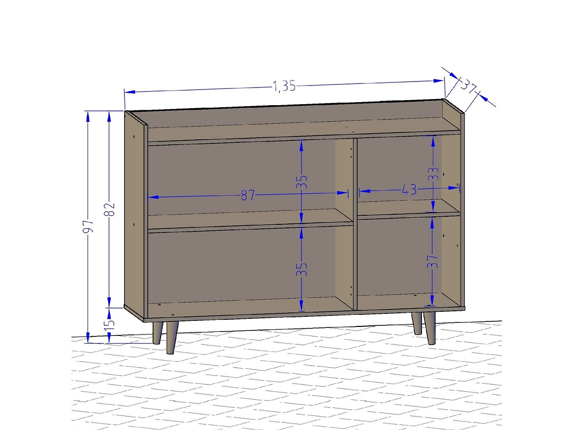 APARADOR BUFFET BAR QUARTZO CANELA BLANCO INVIERNO 2