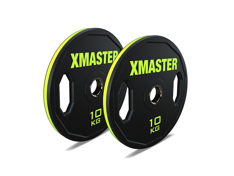 Par Discos Olímpicos Rubber Hand Grip 10kg | XMASTER 1