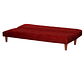 FUTON TURIN CUERO KENTUCKY ROJO - Miniatura 1