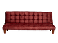 FUTON TURIN CUERO KENTUCKY ROJO - Miniatura 3