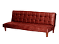 FUTON TURIN CUERO KENTUCKY ROJO - Miniatura 5