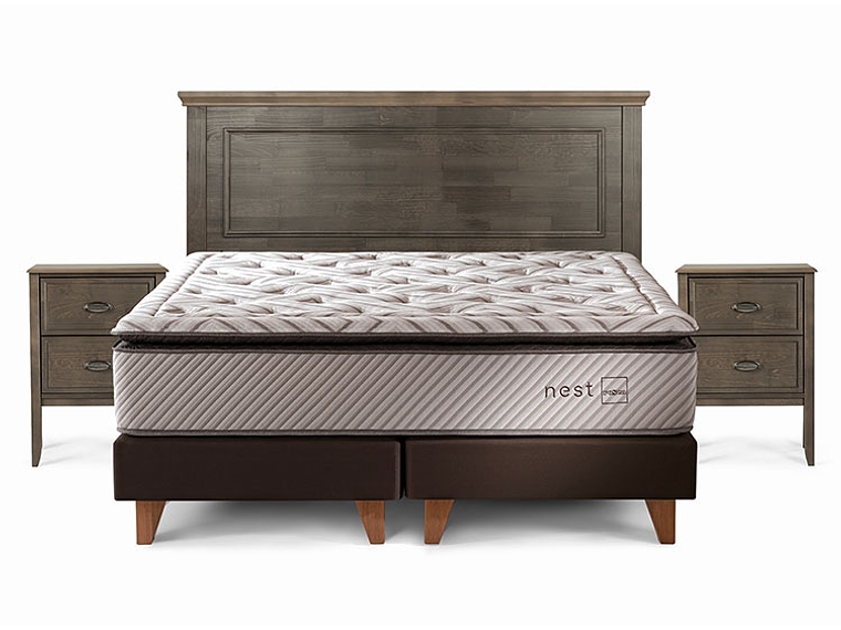 JUEGO DE DORMITORIO ROSEN CAMA EUROPEA NEST BD 2 PLAZAS + SET ANNA 1