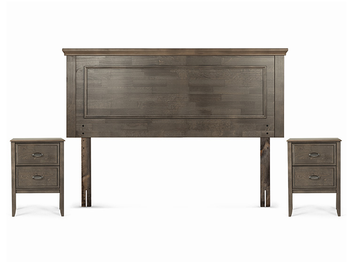 JUEGO DE DORMITORIO ROSEN CAMA EUROPEA NEST BD 2 PLAZAS + SET ANNA 2