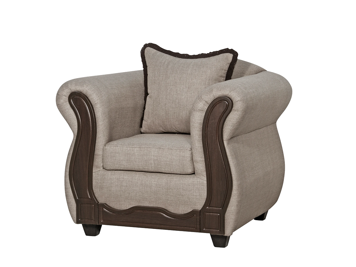 JUEGO LIVING BLACK FACTORY SOFIA 3 1 1 BEIGE 2