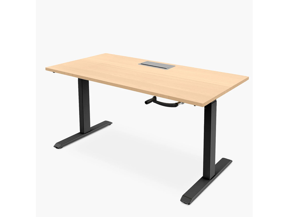 ESCRITORIO FORM OFFICE COSMO 160X70 AJUSTABLE CON PASACABLES METAL 3