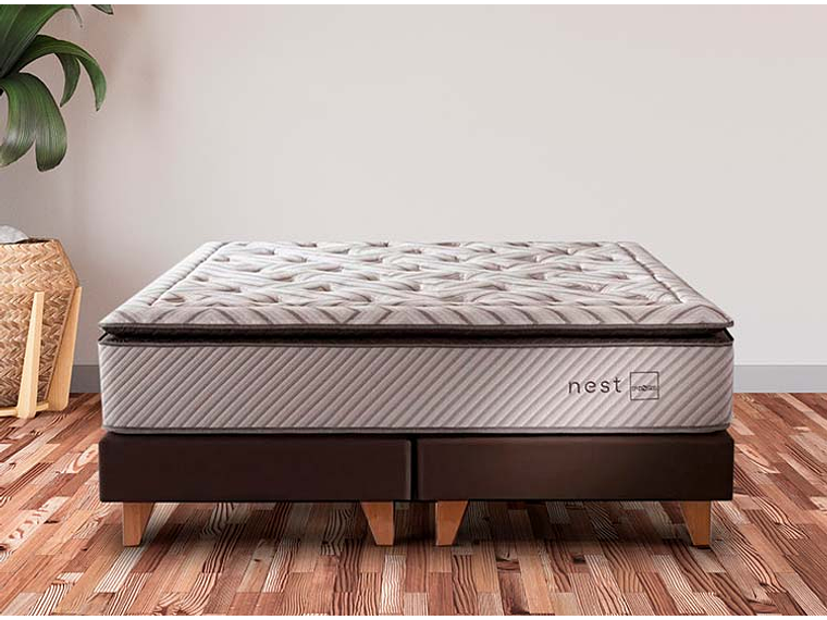 JUEGO DE DORMITORIO ROSEN CAMA EUROPEA NEST BD 2 PLAZAS + SET ANNA 8