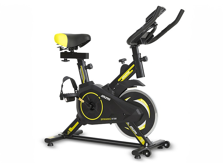 BICICLETA SPINNING ATLETIS 1639650 CAPACIDAD 100 KG AMARILLO 1