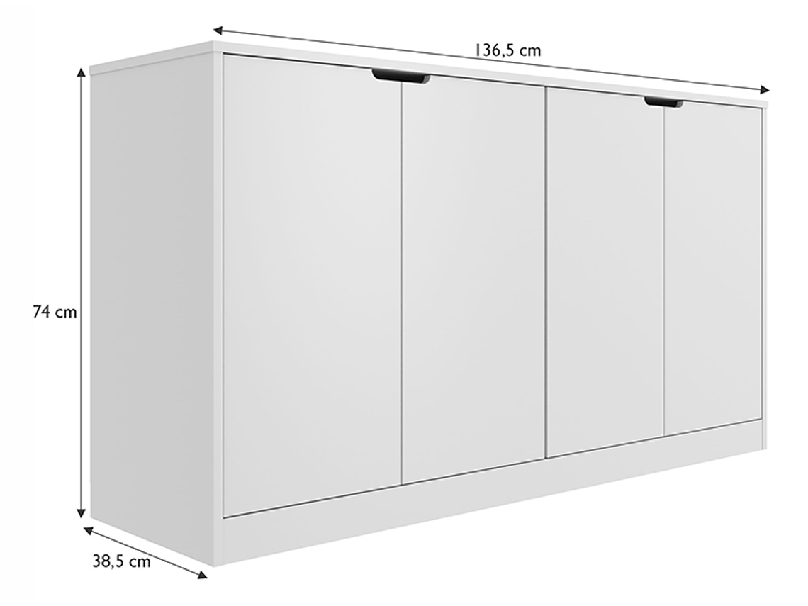 BUFFET BE DESIGN COMPAQ BESEIGN 4 PUERTAS BLANCO 3