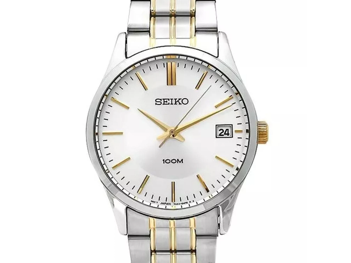 RELOJ DE PULSERA SEIKO SGEF03 CUARZO PLATEADO 100M 2