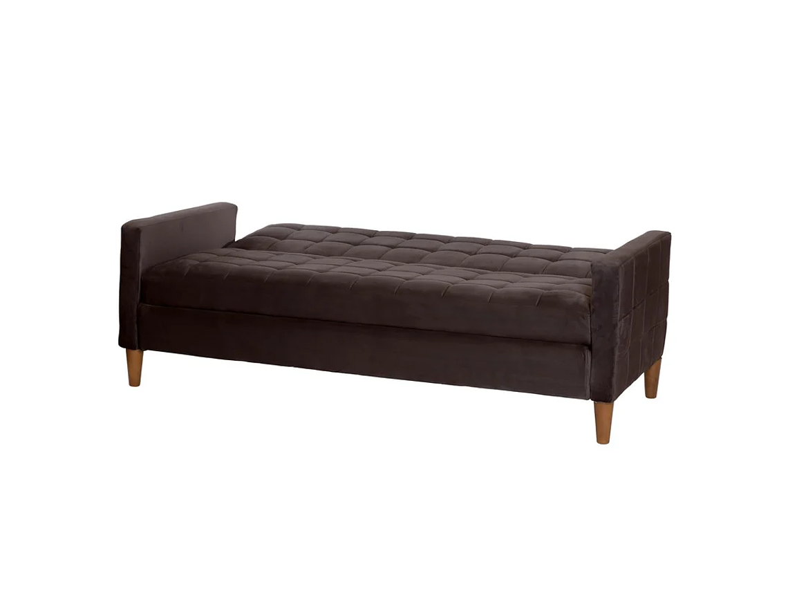 FUTON LATAM HOME GENOVA 3 CUERPOS CHOCOLATE TELA VELVET 1